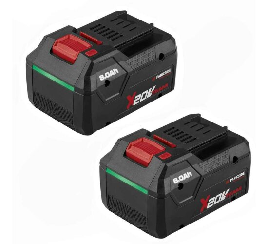 PARKSIDE PERFORMANCE 20 V Smart Akku 8.0 Ah PAPP 208  Twinpack
