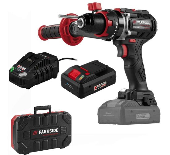 PARKSIDE PERFORMANCE 20V Akku-Schlagbohrschrauber PSBSAP 20-Li Smart Akku 4,0 Ah, Ladegerät C3