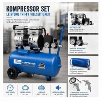 Güde Flüster Kompressor 150/8/24 SUPER SILENT 49 db+ 3er Druckluftset