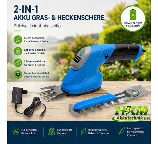 GÜDE Akku Gartenpflege-Set GPS 3,6V-1.5 LI-ION