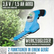 GÜDE Akku Gartenpflege-Set GPS 3,6V-1.5 LI Grasschere Strauchschere