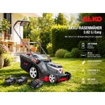 AL-KO Akku-Rasenmäher 3.82 Li Easy, 36V 38 cm, 2 x 18V Bosch Akku 4.0 Ah, Ladegerät