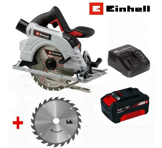 Einhell Handkreissäge TE-CS 18/150 Li 18V Akku 4.0 Ah, Ladegerät extra Sägeblatt