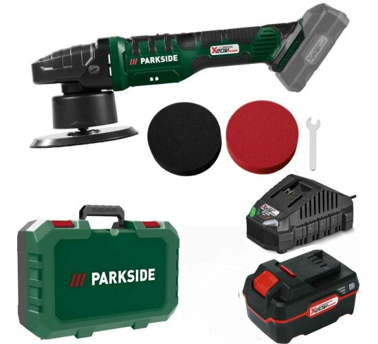 PARKSIDE 20 V Akku-Poliermaschine PPMAS  20-Li, Akku 4.0 AAh / Ladegerät