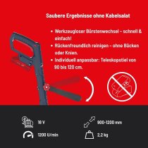 Güde Akku-Fugenreiniger GFR 18-0 Solo, Ohne Akku / Ladegerät