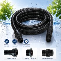 Saugschlauch f. Gartenpumpe 7 m Anschluss 42 mm, 1 1/4...