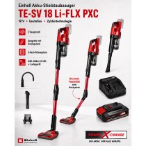 Einhell Akku-Stielstaubsauger TE-SV 18 Li- 18V mit Akku...