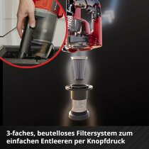 Einhell Akku-Stielstaubsauger TE-SV 18 Li- 18V mit Akku 2,5 Ah/ Ladegerät