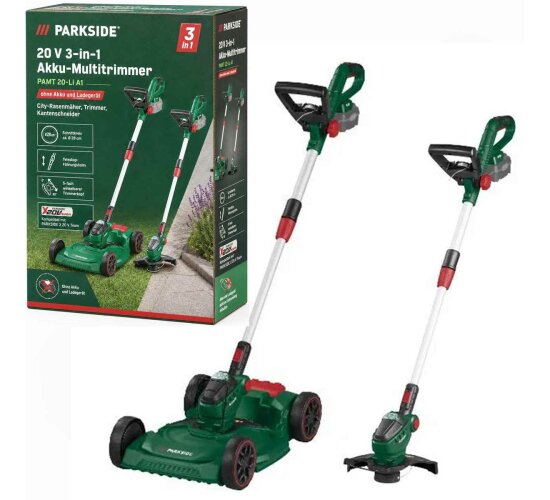 PARKSIDE 20 V 3in1-Akku -Multi Rasentrimmer PAMT 20-Li  ohne Akku und Ladegerät