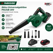 PARKSIDE 20 V Akku-Universalgebläser PAUGB,...