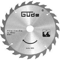 Güde HM-Sägeblatt HM 165x20x24Z für...