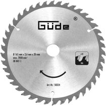 Güde HM-Sägeblatt HM 165x20x48Z für...