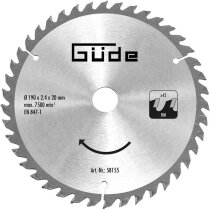 Güde HM-Sägeblatt HM 190x20x42Z für...
