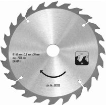 HM-Sägeblatt HM 165x20x24Z für Einhell...