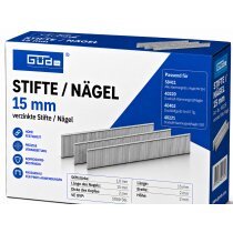 Güde Tacker Nägel / Stifte 15mm x 1 mm Kopf 2 mm 5000 Stk Verzinkt