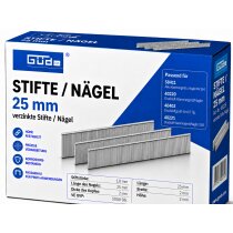 Güde Tacker Nägel / Stifte 25mm x 1 mm Kopf 2...