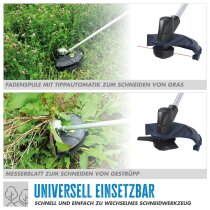 Güde 18V Akku-Freischneider / Rasentrimmer FS 18-0 mit Akku 6.0 Ah / Ladegerät