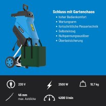 Güde Messer Gartenhäcksler GH 2501 Astdicke 45 mm 2500 W Fangsack 45 L