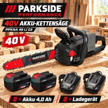 PARKSIDE PERFORMANCE 40V Kettensäge PPKSA 40 Li C3 2...