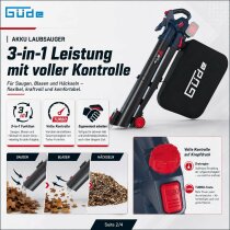 Güde Akku Laubsauger / Bläser ALS 36, 2 x 18V (ohne Akku, Ladegerät)