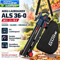 Güde Akku Laubsauger / Bläser ALS 36, 2 x 18V...