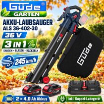 Güde Akku Laubsauger / Bläser ALS 36, 2 x Akku...