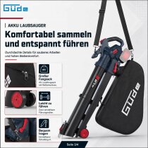 Güde Akku Laubsauger / Bläser ALS 36, 2 x Akku 4.0 Ah 18V, Ladegerät
