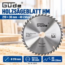 Güde Holzsägeblatt HM 210x30x40ZKreissge,...