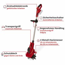 Einhell Akku-Bodenhacke GE-CR 18/20 Li E- 18V Akku 4.0 Ah + Ladegerät