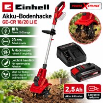 Einhell Akku-Bodenhacke GE-CR 18/20 Li E- 18V Akku 2.5 Ah...