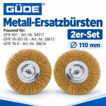 Güde 2er Set Ersatzbürste Metall für Güde Fugenreiniger GFR GFR 401 / GFR 18