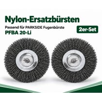 2er Set Ersatzbürste Nylon für PARKSIDE Akku-Fugenbürste PFBA 20