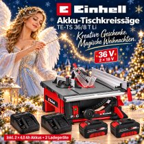 Einhell Akku-Tischkreissäge TE-TS 36/8 T Li 2 x Akku...