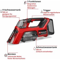 Einhell Akku-Waschsauger TE-SCL 18/200 Li-18V Akku 2,5 Ah + Ladegerät