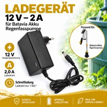 Ladegerät 12V - 2 A für Batavia Akku...