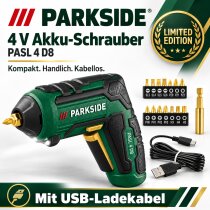 PARKSIDE 4 V Akku-Schrauber PAS 4 Limited Edition-  mit...