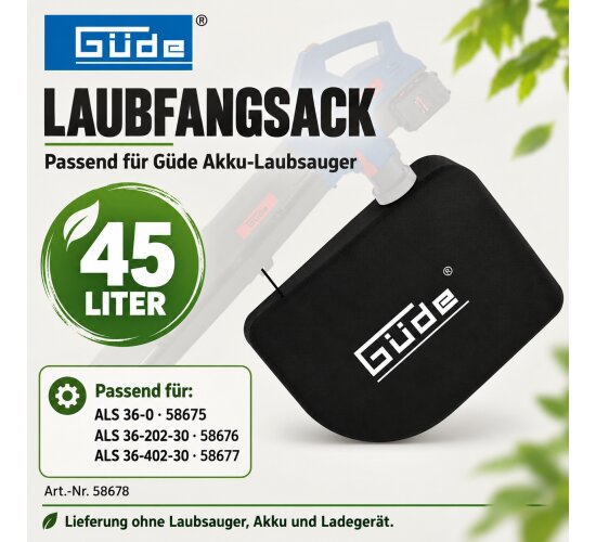 Güde Laubfangsack für Akku Laubsauger / Bläser ALS 36-0, 36-202-30, 202-40
