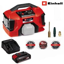 Einhell 18V Akku-Kompressor PRESSITO 18/21 mit Akku 2.5 Ah / Ladegerät, Tasche