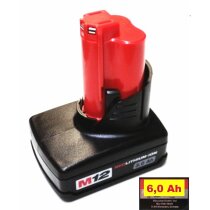 Milwaukee Akku 12 V  M12 -  6,0  Ah  6000 mAh...