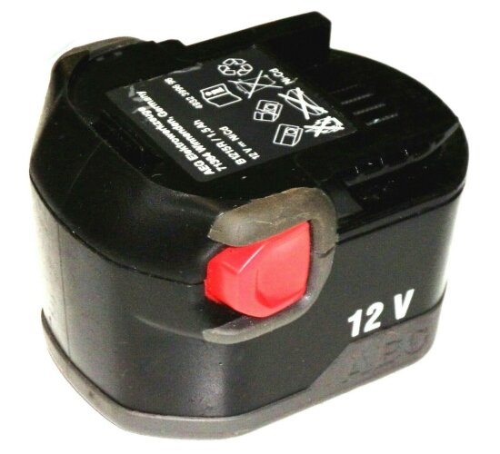 Original AEG Akku  B1215R / B1220R / B1225   Neubestückt m.1,5 Ah NiCd  12 Volt