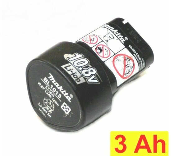 Original Makita Akku BL 1013 10,8 V Neubestückt mit 3.0 Ah Li  3000 mAh