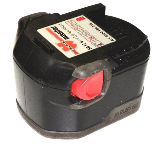 Würth akku 12 V  SD12  Neu Bestückt mit 2.0 Ah NiCd Sanyo Zellen - 0700980320