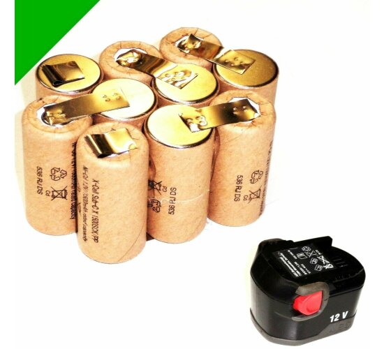 Tauschpack für Original AEG akku 12 V  . m. 2  Ah HP-2000 NiCd  12 Volt