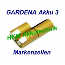 GARDENA Accu 3 Akku 3,6V 2 Ah NiCd Original Markenzellen...