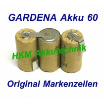 GARDENA Accu 60 Akku 3,6V 3 Ah NiMh Original Markenzellen...