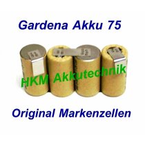 GARDENA Accu 75 Akku 4,8V 2 Ah NiCd  Markenzellen...