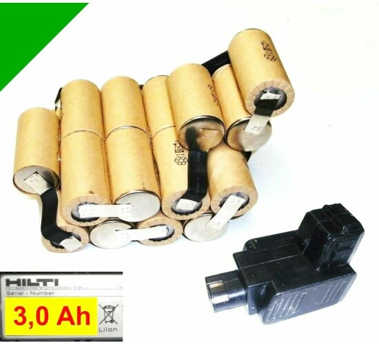 Tauschpack für Original Hilti Akku 24 V  BP72 / BP60   3  Ah NiMh  Panasonic
