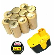 Tauschpack für Original Ryobi Akku  12 V  BPH-1215 /...