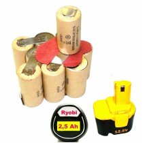 Tauschpack für Original Ryobi Akku  12 V  BPP-1215 /...