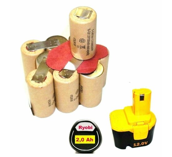 Tauschpack für Original Ryobi Akku  12 V  BPP-1215 / 1217   mit 1,5 Ah